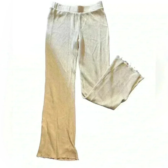 Wildfox Cream Sweater‎ Like Flare Leg Pants, Size M - Picture 1 of 7